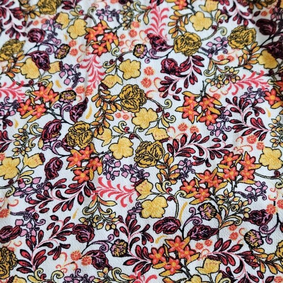 Old Navy Shirt Dress Womens 2X Floral Ruflles Cinched Waist SS Summer Cottage - Picture 13 of 16